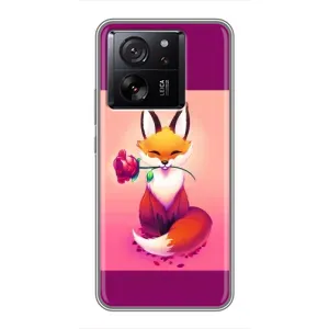 Чохли з картинкою Лисичка для Xiaomi 13T (VPrint) (Лиса з трояндою)