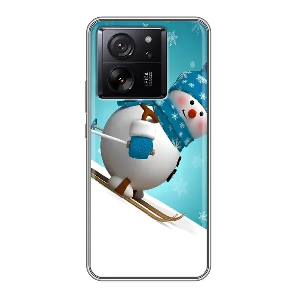 Чохол з принтом «Сніговик на лижах» для Xiaomi 13T