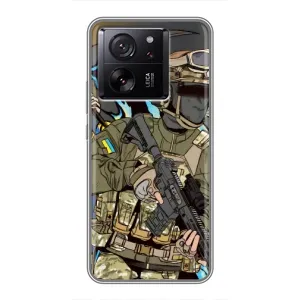 Чехлы с картинкой ЗСУ для Xiaomi 13T (AlphaPrint) (Воин ВСУ)