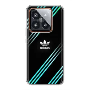 Чехлы Адидас для Xiaomi 14 Pro (AlphaPrint) (Адидас с полосами)