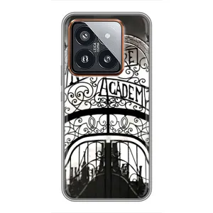 Чехол с дизайном Венздей 2 на Xiaomi 14 Pro (Ворота Академии Невермор)
