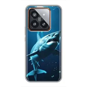 Чохол з картинкою 'Хижаки' для Xiaomi 14 Pro (Акула під водою)