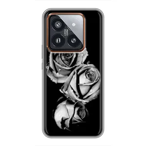 Чохол з принтом «Чорна троянда» для Xiaomi 14 Pro