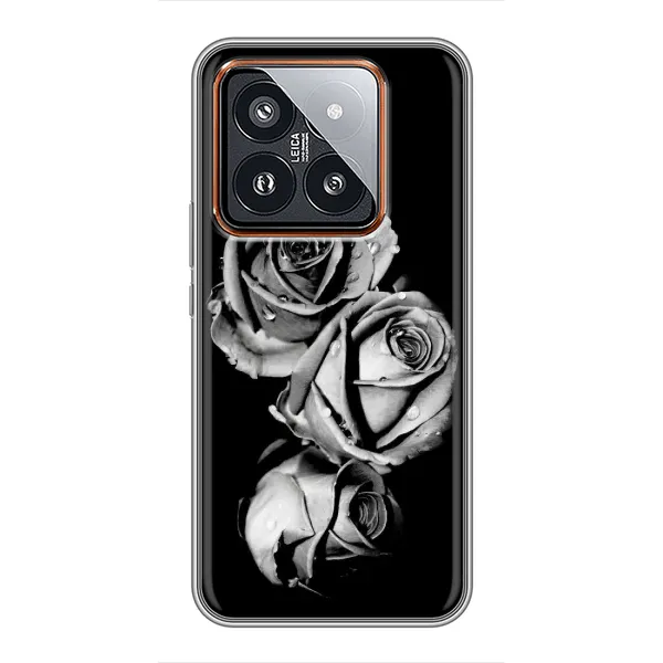 Чохол з принтом «Чорна троянда» для Xiaomi 14 Pro Чохол з принтом «Чорна троянда» для Xiaomi 14 Pro