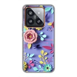 Чехлы с Цветами для Xiaomi 14 Pro (VPrint) (Цветочный дизайн)