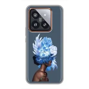 Чехлы (ART) Цветы на Xiaomi 14 Pro (VPrint) (Цветы на голове)