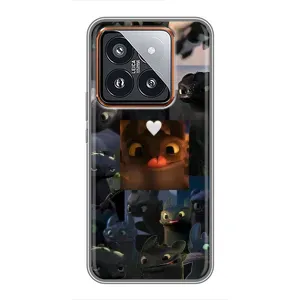 Чехол как приручить дракона на Xiaomi 14 Pro (Дракон коллаж)