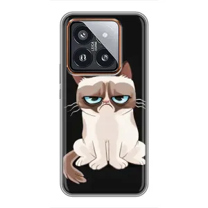 Чохол з принтом «Сумний кіт» для Xiaomi 14 Pro