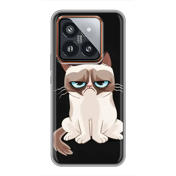 Чохол з принтом «Сумний кіт» для Xiaomi 14 Pro Чохол з принтом «Сумний кіт» для Xiaomi 14 Pro
