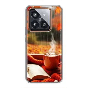 Чохол з принтом «Кава і дощ» для Xiaomi 14 Pro