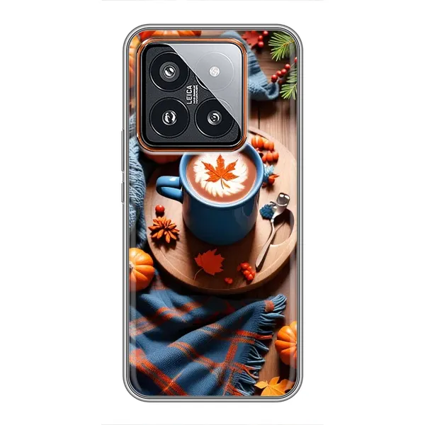 Чохол з принтом «Кава і гарбузики» для Xiaomi 14 Pro Чохол з принтом «Кава і гарбузики» для Xiaomi 14 Pro