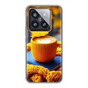 Чохол з принтом «Кава на жовтому пледі» для Xiaomi 14 Pro