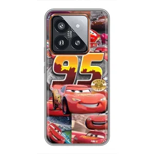Силиконовый чехол Маквин для Xiaomi 14 Pro (Коллаж Молния Маквин)