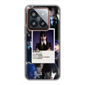 Чехлы Венсдей на Xiaomi 14 Pro Уэнсдей (AlphaPrint) (коллаж Уэнздей)