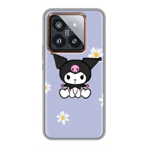 Чохол з кроликом Куромі на Xiaomi 14 Pro (Куромі в квітах)