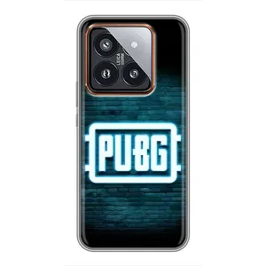 Чехол PUBG для Сяоми 14 Про (AlphaPrint) (Лого PUBG)