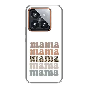 Чехол с принтом «Текстовый коллаж мама» для Xiaomi 14 Pro