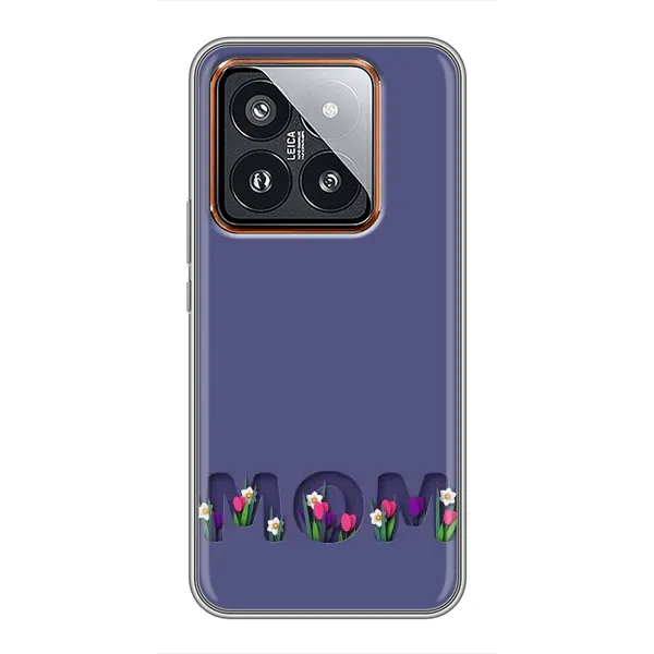 Чехол с принтом «Мама в цветах» для Xiaomi 14 Pro