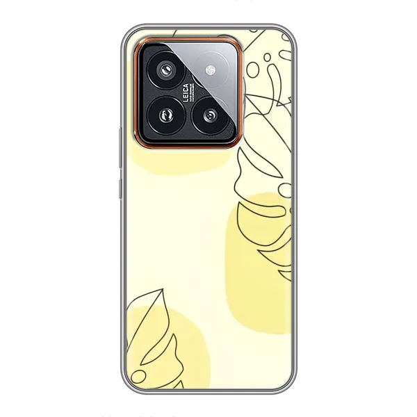 Чохол з принтом «Жовта монстера арт» для Xiaomi 14 Pro Чохол з принтом «Жовта монстера арт» для Xiaomi 14 Pro