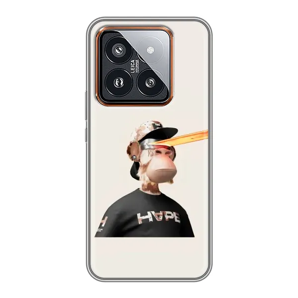 Чохол з принтом «мавпа NFT в окулярах» для Xiaomi 14 Pro Чохол з принтом «мавпа NFT в окулярах» для Xiaomi 14 Pro