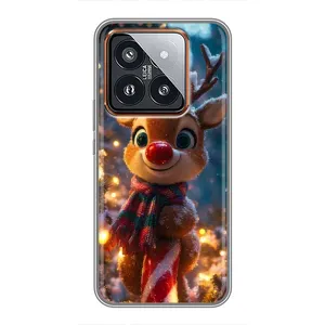 Чохол з принтом «Олень з шарфом» для Xiaomi 14 Pro