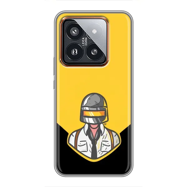 Чохол з принтом «Пабг в шоломі» для Xiaomi 14 Pro