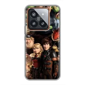 Чехол как приручить дракона на Xiaomi 14 Pro (Персонажи дракона)