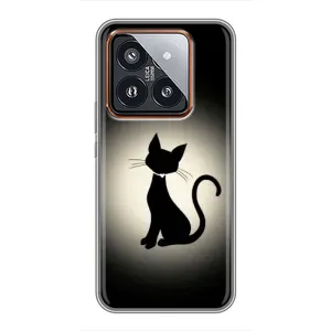 Чохол з принтом «Силует котика» для Xiaomi 14 Pro