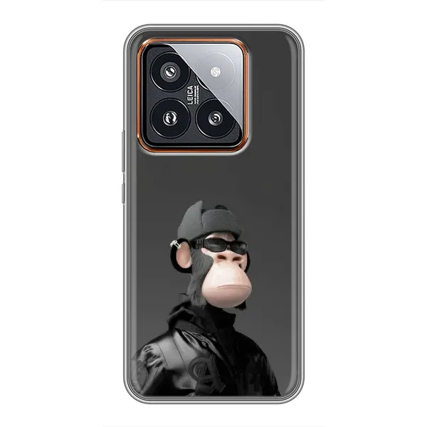 Чохол з принтом «стильна мавпа NFT» для Xiaomi 14 Pro Чохол з принтом «стильна мавпа NFT» для Xiaomi 14 Pro