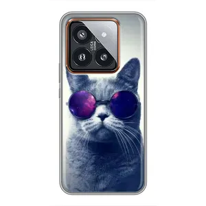 Чохол з принтом «Стильний кіт» для Xiaomi 14 Pro