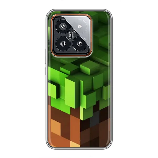 Чохол з принтом «текстура Майнкрафт» для Xiaomi 14 Pro Чохол з принтом «текстура Майнкрафт» для Xiaomi 14 Pro