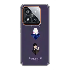 Чехлы Венсдей на Xiaomi 14 Pro Уэнсдей (AlphaPrint) (Уэнздей и подруга)