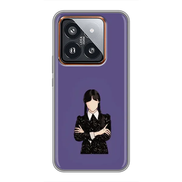 Чохол з принтом «Венздей у чорному» для Xiaomi 14 Pro Чохол з принтом «Венздей у чорному» для Xiaomi 14 Pro