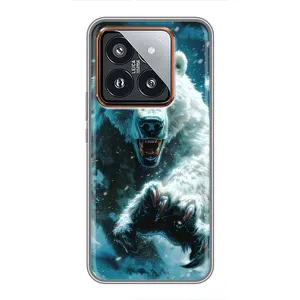 Чохол з картинкою 'Хижаки' для Xiaomi 14 Pro (Полярний ведмідь)