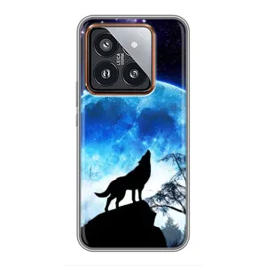 Чохол з принтом «Вовк на місяць» для Xiaomi 14 Pro