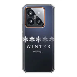 Зимние Чехлы для Сяоми 14 Про - прозрачный фон (Winter loading)