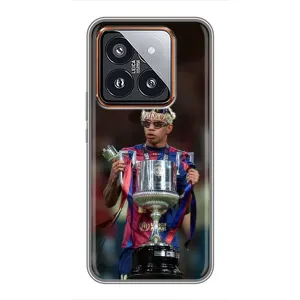 Чохол з футболістом Ламін Ямаль Xiaomi 14 Pro (Ямаль з кубком)