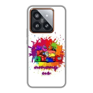 Чехол Амонг Ас для Xiaomi 14 Pro (AlphaPrint) (Яркий АмонгАс)