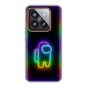Чехол Амонг Ас для Xiaomi 14 Pro (AlphaPrint) (Яркий скин)