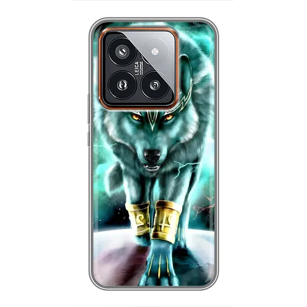 Чохол з принтом «Яскравий вовк» для Xiaomi 14 Pro Чохол з принтом «Яскравий вовк» для Xiaomi 14 Pro