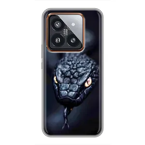 Чохол з картинкою 'Хижаки' для Xiaomi 14 Pro (Чорна змія)