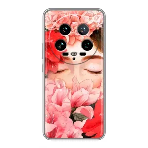 Чехлы (ART) Цветы на Xiaomi 14 Ultra (VPrint) (Глаза в цветах)