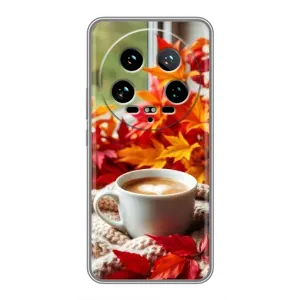 Чехол с уникальным дизайном «Осень с кофе» для Xiaomi 14 Ultra