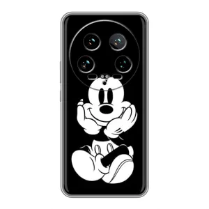 Эксклюзивный чехол для Xiaomi 14 Ultra (AlphaPrint - Мультяшные) (Микки на черном)