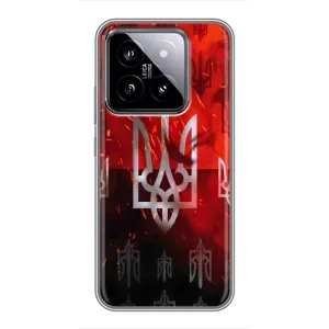 Украинские Чехлы для Xiaomi 14 с картинкой УПА (AlphaPrint) (ГЕРБ УПА)