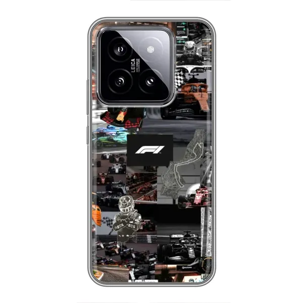 Чохол з принтом «Гоночний колаж Ф1» для Xiaomi 14