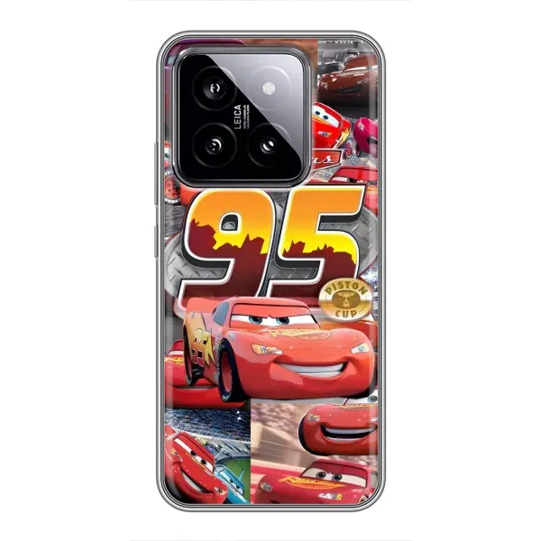 Чохол з принтом «Колаж Блискавка Маквін» для Xiaomi 14 Чохол з принтом «Колаж Блискавка Маквін» для Xiaomi 14