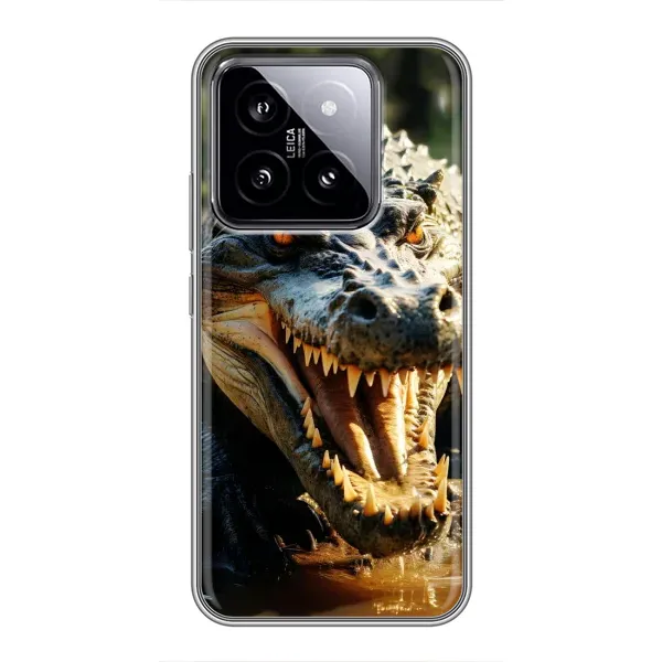 Чехол с принтом «Опасный крокодил» для Xiaomi 14 Чехол с принтом «Опасный крокодил» для Xiaomi 14
