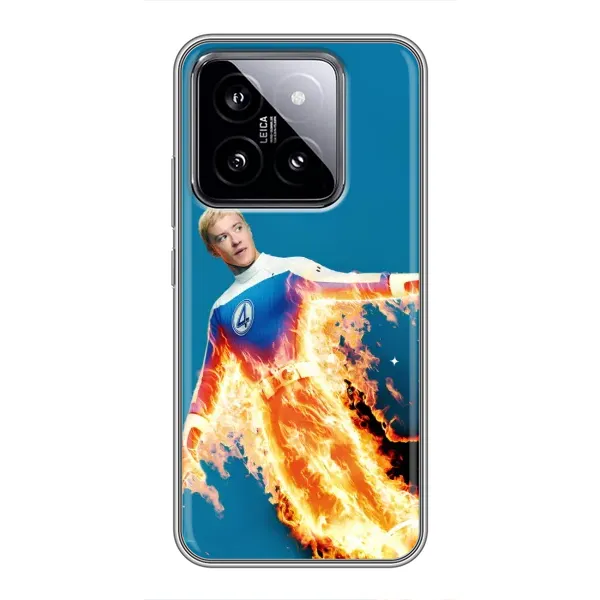 Чохол з принтом «Людина-факел у вогні» для Xiaomi 14 Чохол з принтом «Людина-факел у вогні» для Xiaomi 14