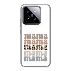 Чохол з принтом «Текстовий колаж мама» для Xiaomi 14